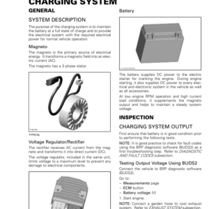 Charging System GTI GTR WAKE 155 Shop Supp. 219100961 014 Manual