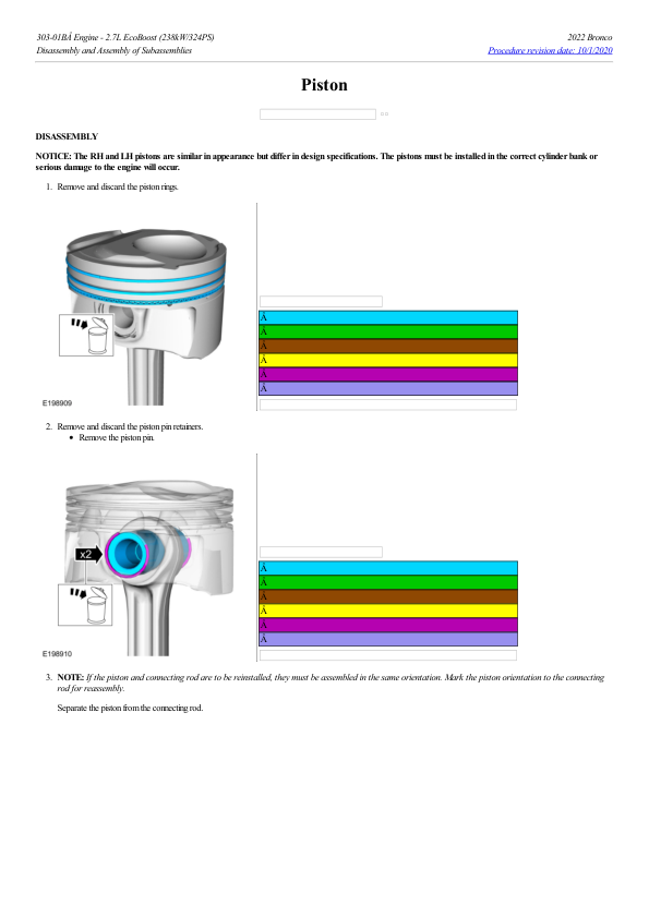 Piston G2206298 Manual