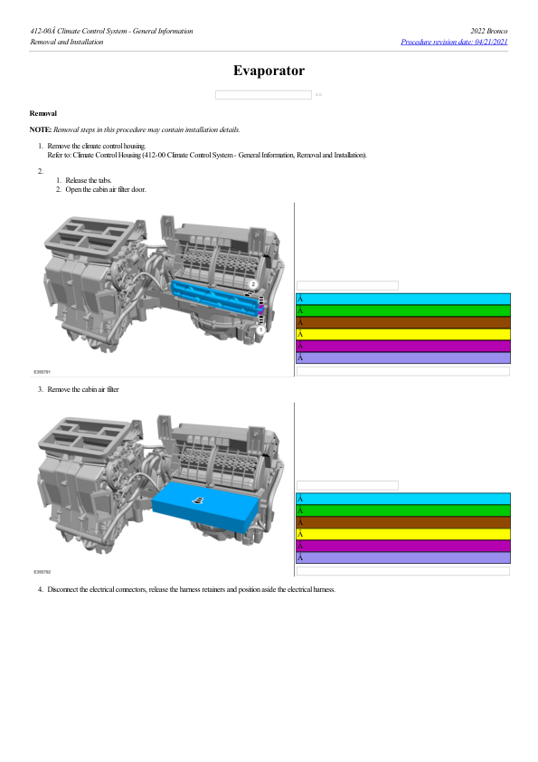 Evaporator G2222259 Manual