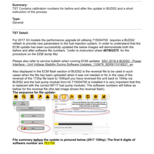 SSV 2017 X3 715004700 172Hp Upgrade Kit Calibration And Reversal Back To 154Hp 133864 Manual