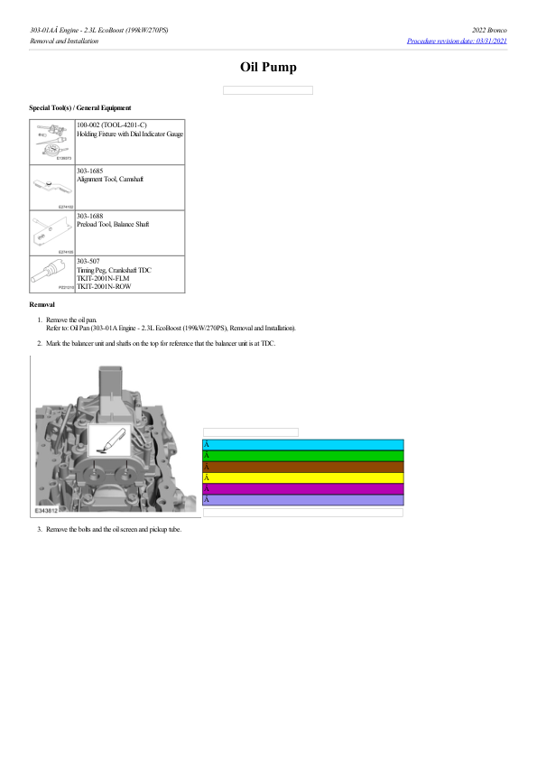 Oil Pump G2186889 Manual