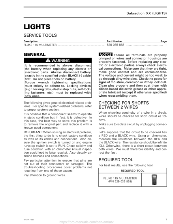 ATV Lights (Mini DS) Shop vmr2017 026 Manual