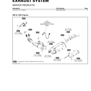 SSV 2019 Exhaust System Maverick Trail Shop Supp 219100969 009 Manual