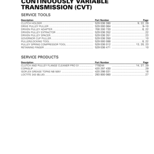 Rotax MY19 (M 3) CVT Engine RTXM 3 MY19 009 en Manual