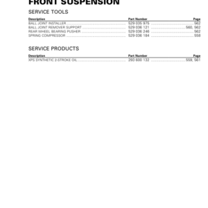 ROADSTER Front Suspension (F3) Shop SM61Y015S08 rmr2015 138 Manual