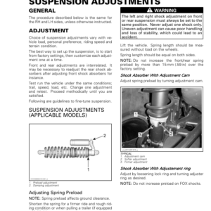 SSV 2019 Suspension Adjustments Maverick Trail Shop Supp 219100969 018 Manual