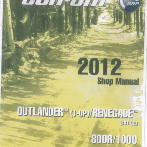 2012 Can Am Outlander Renegade 800 1000 Gen2 Manual