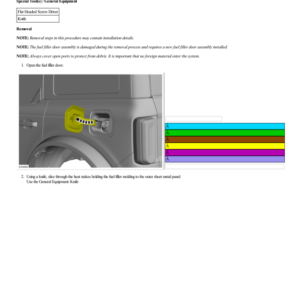 Fuel Filler Door Assembly G2223307 Manual