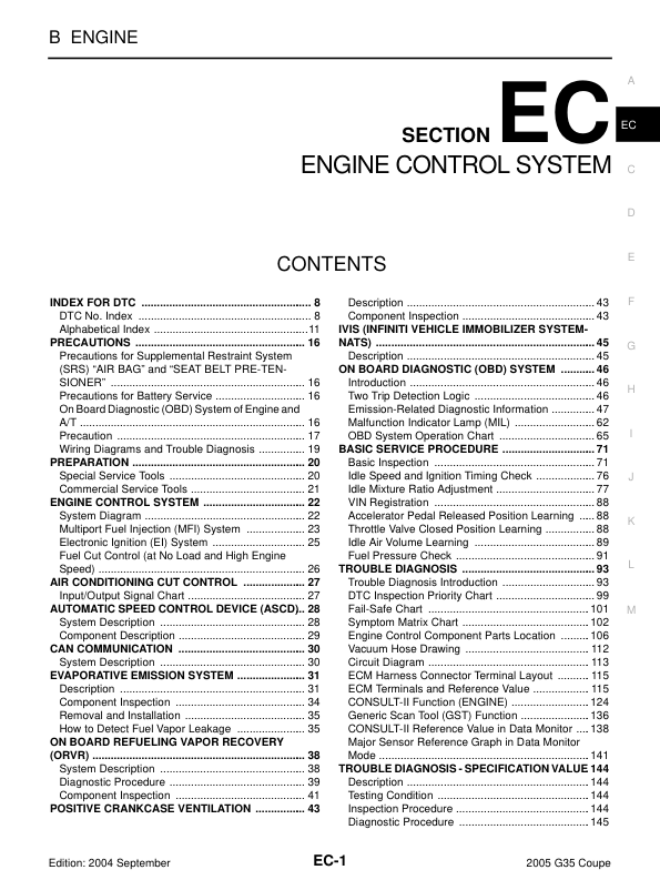 ENGINE CONTROL SYSTEM Manual