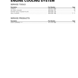 SSV 2020 Cooling system engine Repair RTX20 1010HVAC 004 en Manual