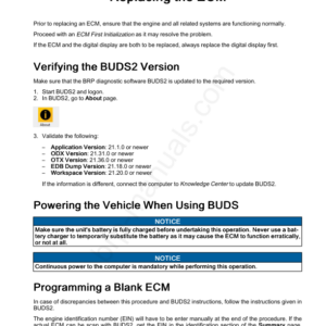 Replacing the ECM Blank ECM Manual