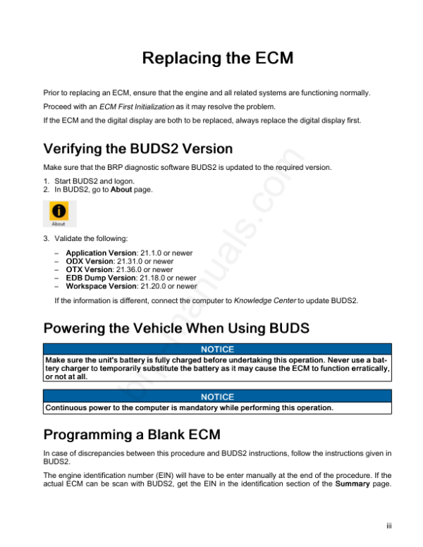 Replacing the ECM Blank ECM Manual