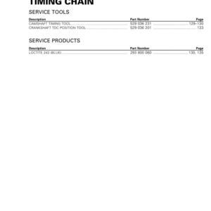 SSV S02 SS09 Timing Chain Shop Commander Version 9BA tmr2013 017 Manual