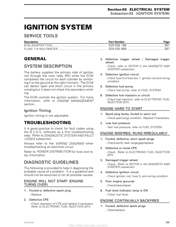 SSV Ignition System (MAVERICK XDS) Shop 03a9MeAAI SM91Y014S10 tmr2015 035 Manual