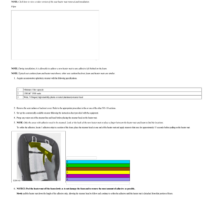 Seat Heater Mat Removal G2218713 Manual