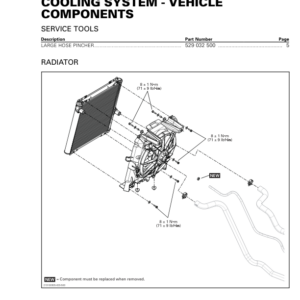 SSV 2019 Cooling System Vehicle Maverick Trail Shop Supp 219100969 010 rev1 Manual