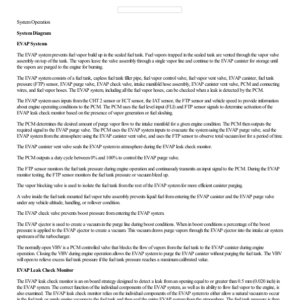 Evaporative Emissions System Operation and Component Description G2224229 Manual