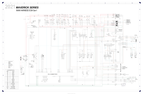 SSV 2021 MAVERICK SERIES Wiring Diagram 219101037 WD91Y021 en Manual