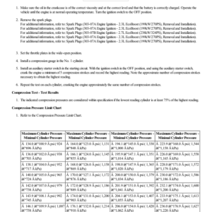 Compression and Cylinder Leakage Test G2219076 Manual