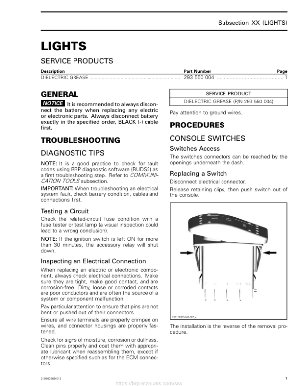 SSV 2019 Lights Maverick Trail Shop Supp 219100969 013 Manual