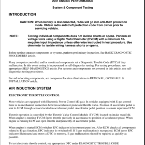 System Component Tests Manual