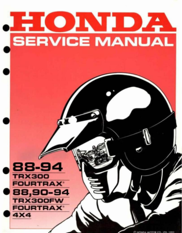 1994]Honda TRX300 TRX300FW Fourtrax Repair Manual