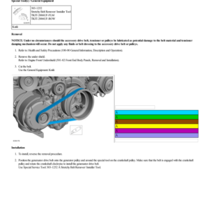 Generator Drive Belt G2228523 Manual