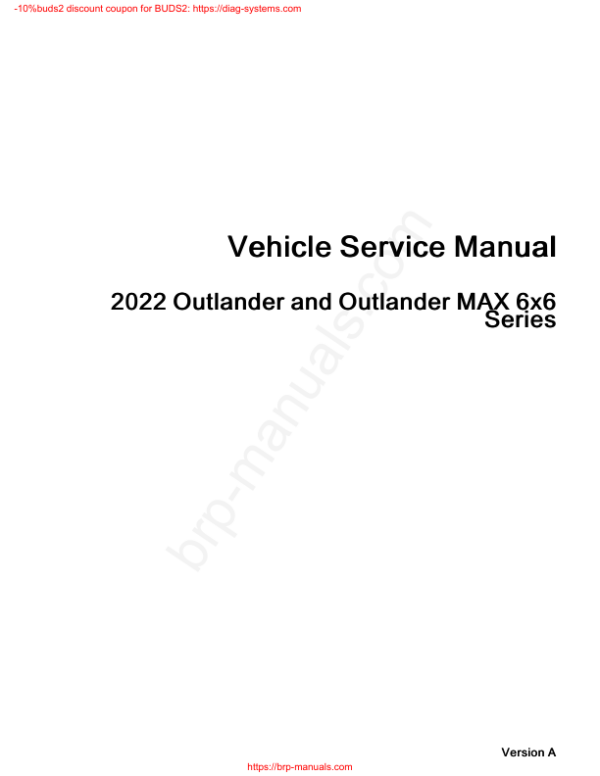 ATV 2022 OUTLANDER 6X6 SERIES Shop SM51Y022 en Manual