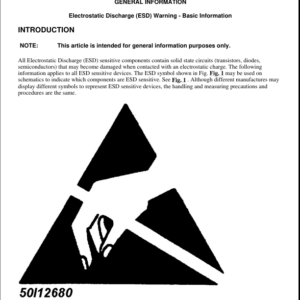 Electrostatic Discharge Warning Manual