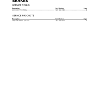 ATV 2018 Brake System (New T3) Shop 219100881 028 Manual