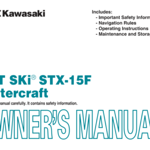 2009 kawasaki jet ski stx 15f 22OWNERSMANUAL Manual