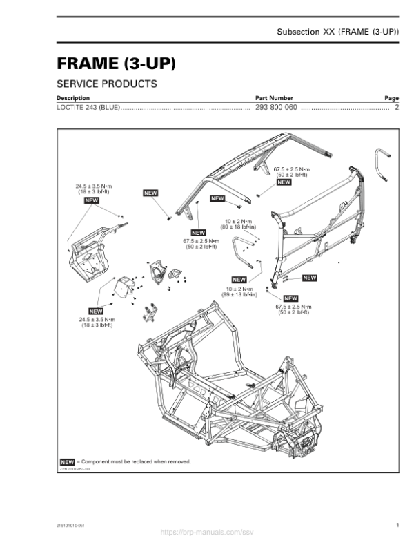 SSV MY20 Frame (3 UP) 219101010 051 en Manual