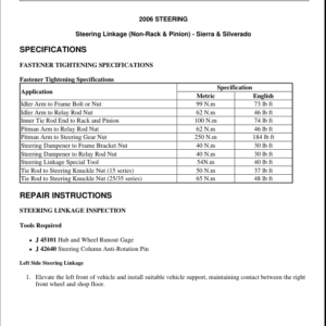 STEERING LINKAGE Manual