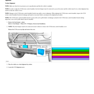 Cruise Control Radar Alignment G2220410 Manual