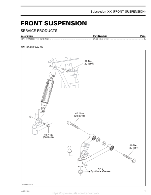 ATV Front Suspension (Mini DS) Shop vmr2017 030 Manual