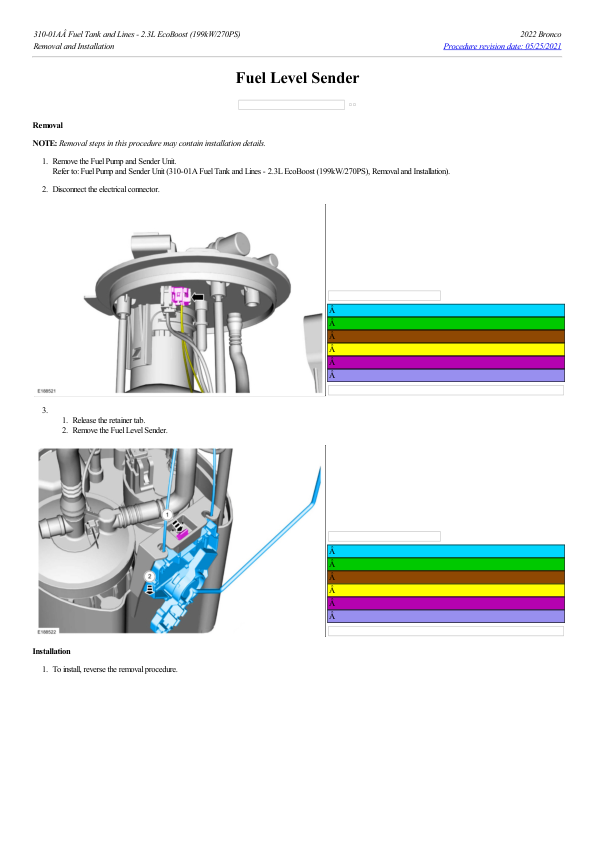 Fuel Level Sender G2224191 Manual