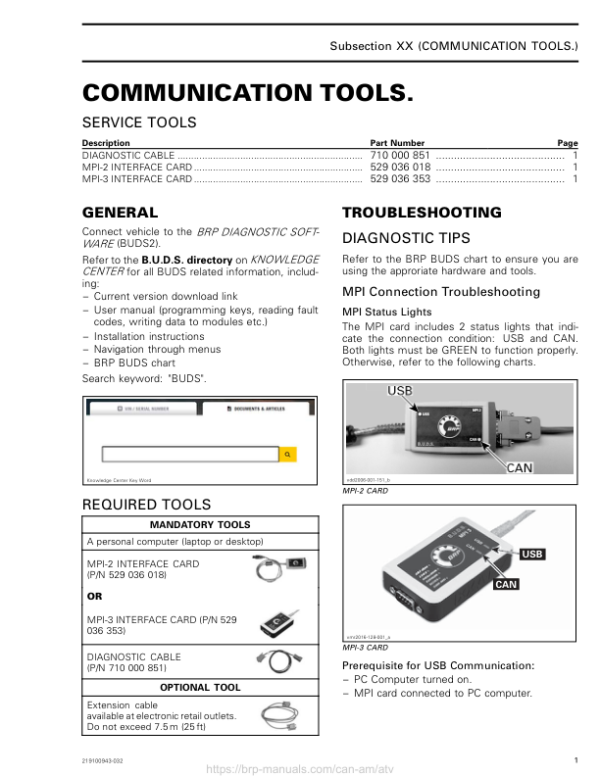 ATV MY18 Communication Tools 219100885 032 Manual