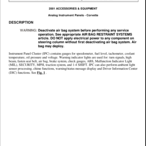 INSTRUMENT PANELS Manual