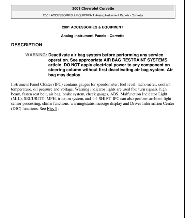 INSTRUMENT PANELS Manual