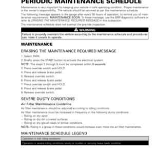 SSV 2017 Periodic maintenance schedule (Maverick X3) Shop tmr2017 006 Manual