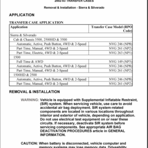 TRANSFER CASE Manual