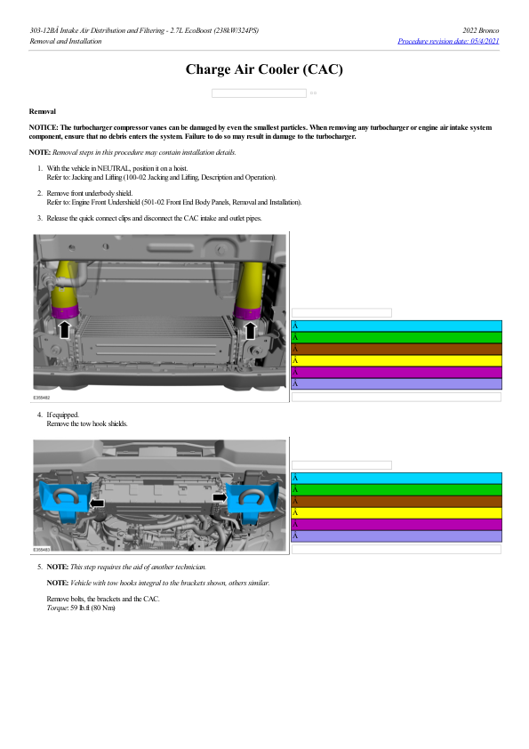 Charge Air Cooler (CAC) G2222781 Manual