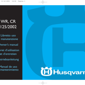 husqvarna CR WR125 Manual