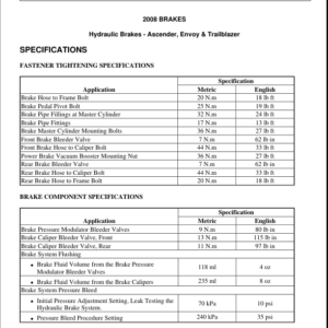 HYDRAULIC BRAKES Manual