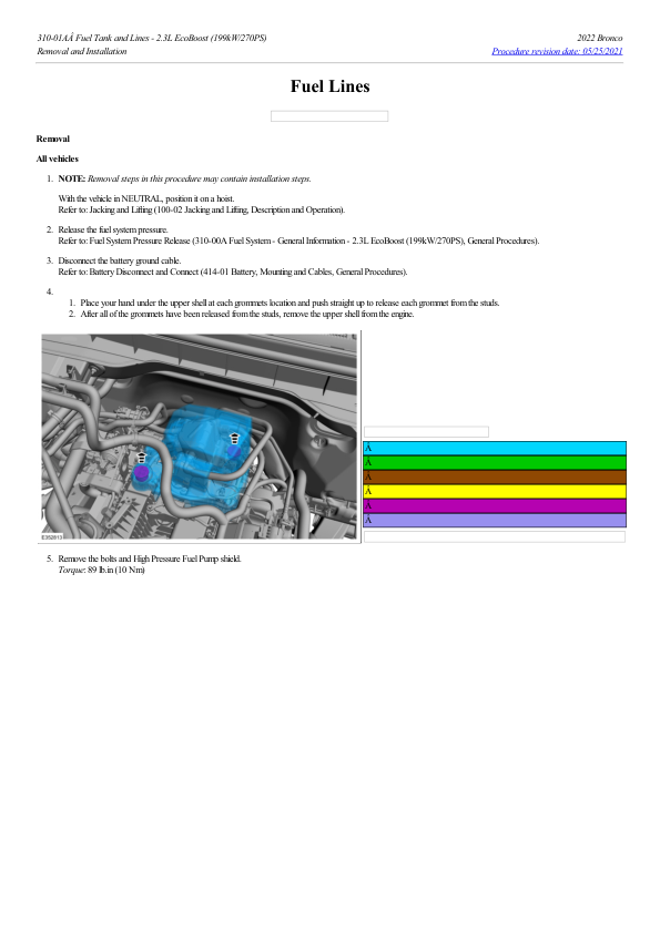 Fuel Lines G2224192 Manual