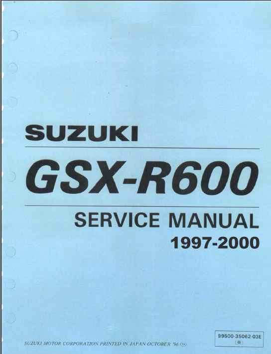 Suzuki GSXR 600 SRAD 96 00 Factory Manual