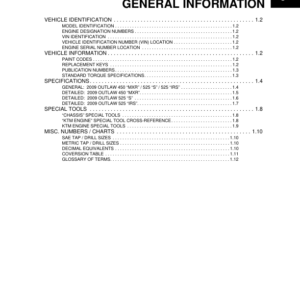 2009 outlaw 450 mxr525 s525 irs sm Manual
