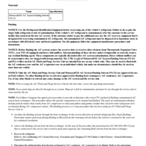 Air Conditioning (A C) System Flushing G2229729 Manual