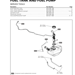 SSV 2018 Fuel Tank Fuel Pump (MAVERICK X3 X rc) Shop Supp 219100903 021) Manual