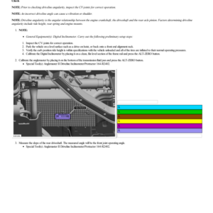 Driveshaft Angle Measurement G2222584 Manual